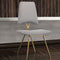 Contemporary Scandinavian Fabric Velvet Metal Sponge Square Vanity Stool Chair Backrest For Bedroom