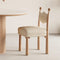 Modern Simplicity Vertical Square Frame Solid Wood Lambswoll Dining Chair Backrest For Dining Room