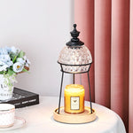 Contemporary Simplicity Round Glass Shade Base 1-Light Melting Wax Table Lamp For Bedroom