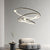 Modern Minimalist Multi Tier Circle Aluminum Iron Silicone LED Chandelier For Living Room