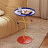 Contemporary Creative Color Blocking Iron Tray Top Distortion End Table For Living Room