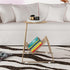 Contemporary Scandinavian Round Tabletop Iron Coffee Table 1-Shelf For Living Room