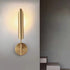 Modern Minimalist Iron Glass Strip 1/2 Light Wall Sconce Lamp For Living Room