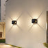 Contemporary Simplicity ABS Square LED Solar Waterproof Outdoor Wall Sconce Lamp For Garden