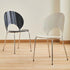 Contemporary Creative Shell Crescent Acrylic Plated Metal Dining Chair Backrest For Dining Room