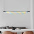 Modern Minimalist Iron Long Strip Rainbow Mesh Decor LED Island Light Pendant Light For Dining Room