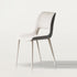 Modern Minimalist Square Surface Cat Scratch Leather Carbon Steel Dining Chair Backrest For Dining Room