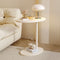 Modern Minimalist Elliptical Rectangular C-Shape MDF Steel Iron End Table 2-Tier For Living Room