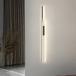 Modern Minimalist Aluminum Straight Line Silicone LED Wall Sconce Lamp For Living Room