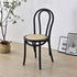 Traditional Vintage Round Rattan Woven Wooden Dining Chair Backrest For Dining Room