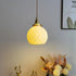 Traditional Japanese Round Pinecone Pumpkin Ceramic Brass 1-Light Pendant Light For Living Room