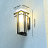 Modern Minimalist Waterproof Rectangular Alloy Glass 1-Light Wall Sconce Lamp For Outdoor Patio