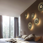 Modern Minimalist Round Concentric Circle Iron LED Wall Sconce Lamp For Bedroom