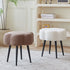 Modern Minimalist Cloud Lambswool Carbon Steel Vanity Stool For Bedroom