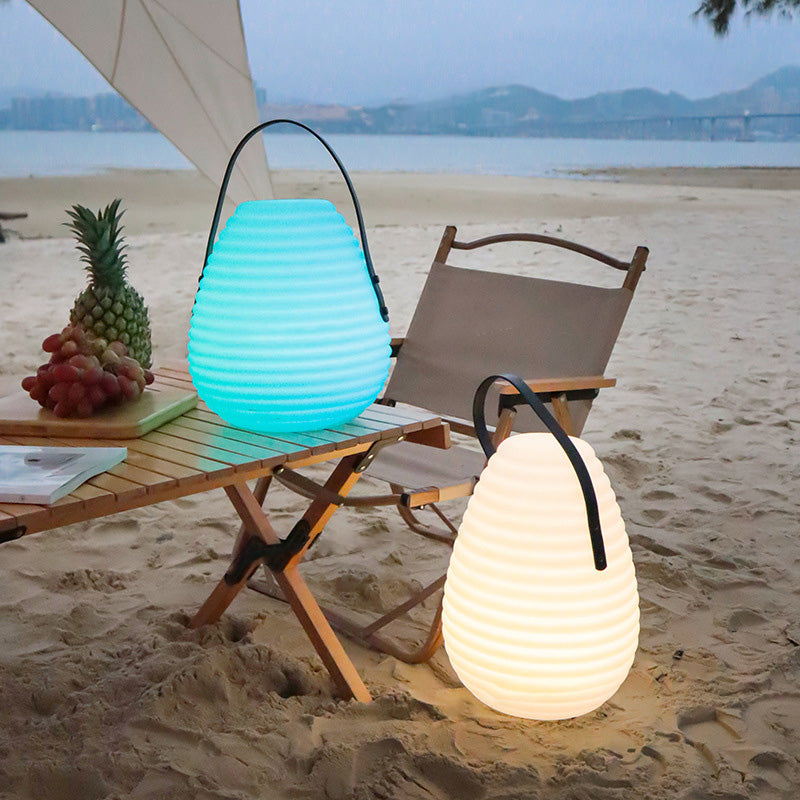 Contemporary Creative Egg Shape PE LED Portable Outdoor Light For Garden