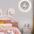 Contemporary Creative Cartoon Mermaid Pink Rabbit Iron LED Wall Sconce Lamp For Bedroom