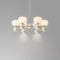 Contemporary Nordic Cream Acrylic Pumpkin Shade Iron Frame 12/16-Light Chandelier For Living Room