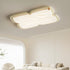 Modern Nordic Cream Biscuit PVC Shade Hardware LED Flush Mount Ceiling Light For Bedroom