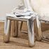 Modern Minimalist Stainless Steel Geometric Round Tube Splicing Footstool For Entryways