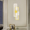 Modern Minimalist Double Rectangle Aluminum Iron Silicone LED Wall Sconce Lamp For Living Room