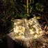 Modern Art Deco Waterproof Solar Glass Stainless Steel Copper Wire Star LED String Lights Outdoor Lighting For Garden