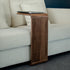 Contemporary Nordic Rectangular Square C Shape Wood Walnut End Table Embedded For Living Room