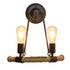 Traditional Farmhouse Iron Hemp Rope Half Circle 2-Light Wall Sconce Lamp For Dining Room