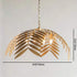 Contemporary Creative Golden Iron Tropical Palm Leaves Design 4-Light Chandelier For Dining Room