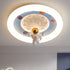 Modern Art Deco Kids Iron Resin Acrylic Round Moon Astronaut LED Flush Mount Ceiling Light For Bedroom