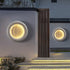 Traditional Vintage Waterproof Concrete Round Moon Warm Light LED Wall Sconce Lamp For Garden