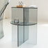 Contemporary Scandinavian Acrylic Semicircle End Table 2-Tier For Living Room