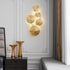 Modern Luxury Stainless Steel Lotus Leaf Hollow Shape 5-Light Wall Sconce Lamp For Living Room