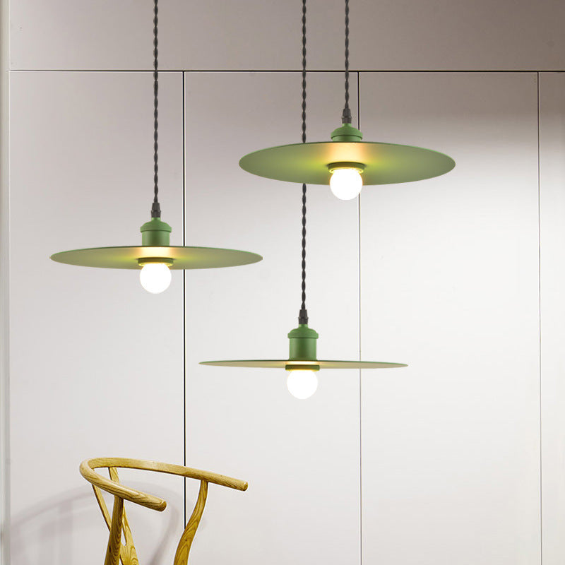 Modern Minimalist Round Iron 1-Light Pendant Light For Dining Room