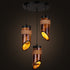 Traditional Chinese Hemp Rope Wrapping Bamboo Tube Design 1/3-Light Chandelier For Dining Room