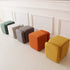 Modern Simplicity Fabric Wood Sponge Cube Vanity Stool Backless For Bedroom