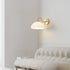 Modern Minimalist Cream Flower Pod All Copper Glass 1-Light Wall Sconce Lamp For Bedroom