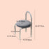 Modern Minimalist Round Fabric Acrylic Vanity Stool Backrest For Bedroom