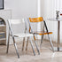 Contemporary Nordic Square Acrylic Metal Dining Chair Foldable For Dining Room