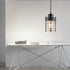 Contemporary Industrial Cylinder Hollow Out Iron 1-Light Pendant Light For Living Room