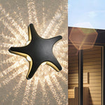 Contemporary Simplicity Aluminum Starfish Design LED Waterproof Wall Sconce Lamp For Outdoor Patio