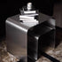 Modern Minimalist Rectangular Stainless Steel End Table 1-Tier For Living Room