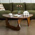 Traditional Vintage Triangle Round Edge Solid Wood Coffee Table For Living Room