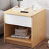 Modern Simplicity Square Tabletop Density Board Nightstand 1-Drawer For Bedroom