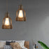 Traditional Vintage Iron Cage Design Glass 1-Light Pendant Light For Living Room