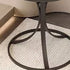 Contemporary Creative Round Rock Slab Iron End Table 1-Tier For Living Room