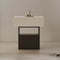 Modern Minimalist Square Desktop Pine Low Carbon Eco Board Nightstand 1-Drawer For Bedroom