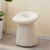 Contemporary Scandinavian Lambswool Round Vanity Stool For Bedroom