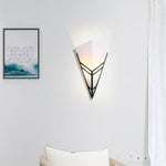 Contemporary Nordic Iron Acrylic Inverted Triangle 1-Light Wall Sconce Lamp For Living Room