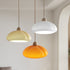 Contemporary Vintage Glass Pumpkin Shade Wood 1-Light Pendant Light For Living Room