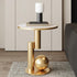 Contemporary Simplicity Sintered Stone Geometric Column Base Coffee Table For Living Room
